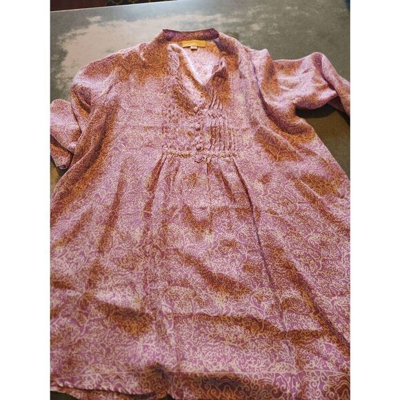 NATALIE MARTIN Sammie Tunic Shirt in Pink floral sz XS - Picture 1 of 4
